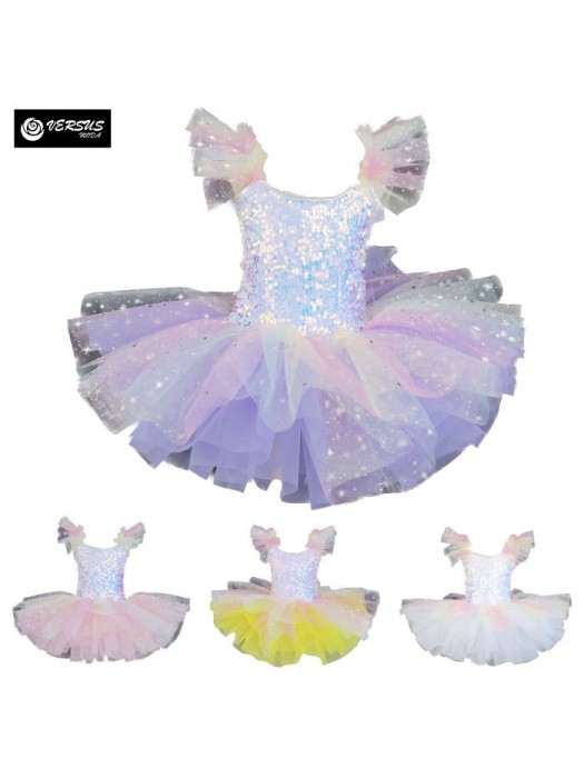 Vestito Tutù Saggio Danza Bambina Ragazza Girl 100-160 Ballet Tutu Dress DANC288
